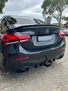 towbars-bayside-melbourne-bike-racks-bayside-towbars-clayton-dandenong-towbars-springvale-2023-Mercedes-A35-Euro-Invisible-Bar